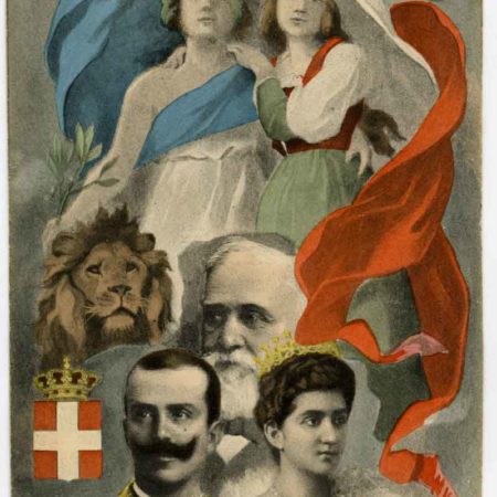 Cartolina di propaganda a favore dell’amicizia franco-italiana